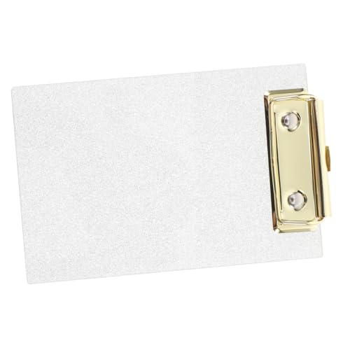 Housoutil Acryl -Schreibbrettclip kleines Klemmbrett große Zwischenablage Mini-Zwischenablage Sukkulenten-Zwischenablage Klemmbrett-Clip süßes Klemmbrett Clips Clips Metall Silber von Housoutil