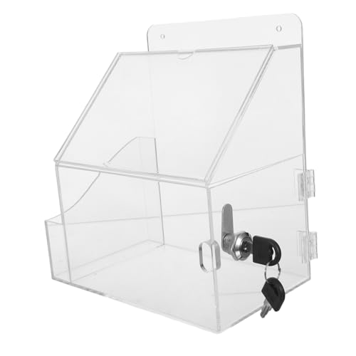 Housoutil Acryl Wahlurne mit Schloss und Schlitz Transparente Platzsparende Spenden und Vorschlagsbox für Büro Fundraising Feedback und Wahlzwecke Housoutil Acryl Wahlurne mit Schloss und Schlitz Transparente Platzsparende Spenden und Vorschlagsbox für Büro Fundraising Feedback und Wahlzwecke von Housoutil