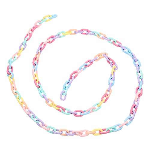 Housoutil Acrylic Chain für Diy Schmuckherstellung Bunte Abnehmbare Kette Strapazierfähigem Acryl für Handtaschen und Kreative Bastelprojekte von Housoutil