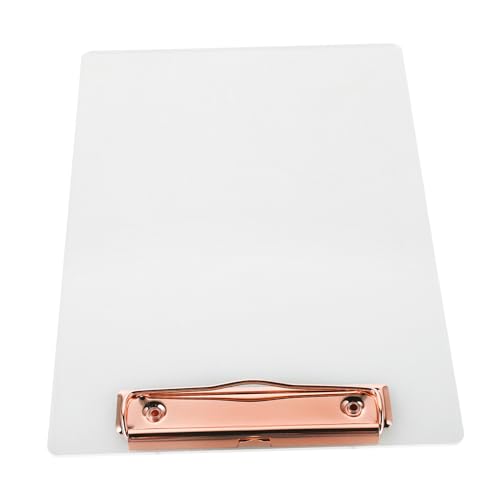 Housoutil Acrylplattenclip Clips Clips kleine Klemmbretter -Zwischenablage Acryl-Klemmbrett Lehrerklemme Krankenschwester Zwischenablage Polizei-Zwischenablage Plastik Roségold von Housoutil