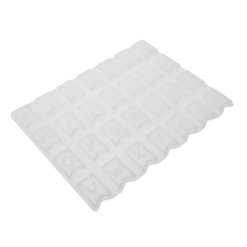 Housoutil Alphabet Resin Mold mit Löchern Silikon Buchstaben Formen für DIY Schlüsselanhänger und Schmuckanhänger Anfängerfreundlich Epoxidharz Gießform für Kreative Bastelprojekte von Housoutil