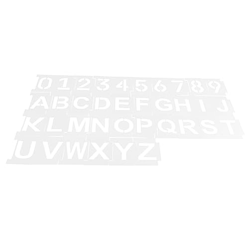 Housoutil Alphabet und Zahlen Schablonen für Teilig Wiederverwendbare Malvorlagen für Dekorative Malerei und Diy Projekte für Kreative Bastelarbeiten von Housoutil