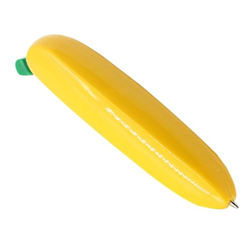 Housoutil Bananenkugelschreiber Taschenstift Damenstift Ergonomische Stifte Kugelschreiber Fingerspitzenstift Kurzstift Kunststoff Gelb von Housoutil