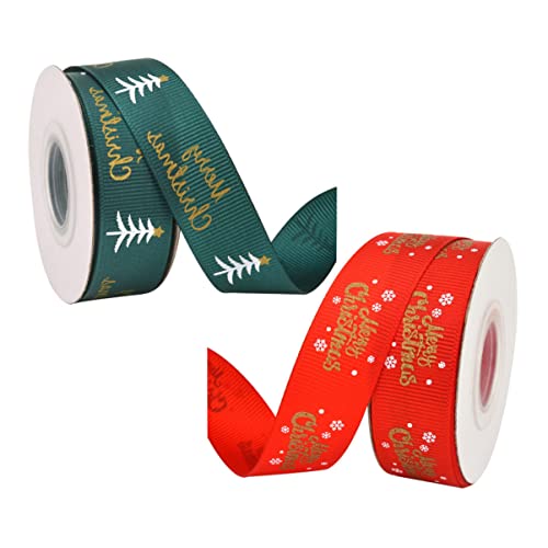 Housoutil Band Weihnachtsband Geschenkband Satinband Weihnachtsband Innenband Weihnachten Hochzeit Weihnachtswickelband Dekoration Bänder Und Schleifen Basteln Gold Rosa von Housoutil