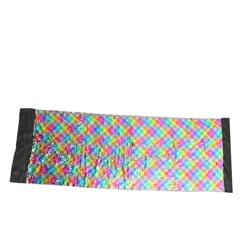 Housoutil Basteln Paillettenstoff Quilting Supplies Material Pailletten Flip Sensory Iridescent Glitter Sparkly Pailletten Multifunktionsstoff Nähen Pailletten Stoff Flip Nähstoff Polyester von Housoutil