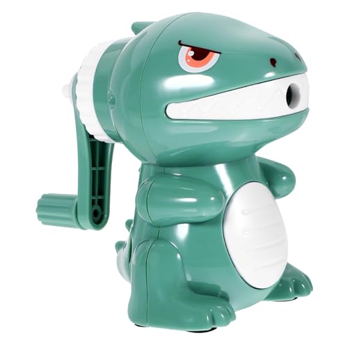 Housoutil Bleistiftschärfer Bleistiftspitzer Dinosaurier Tragbar Lose Karikatur Buntstiftspitzer Eyeliner-stift Elektrischer Spitzbleistift Anspitzer Green Plastik von Housoutil