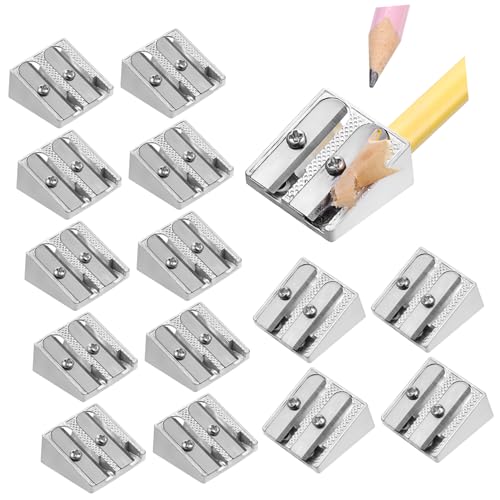 Housoutil Bleistiftspitzer Aus Aluminiumlegierung 20 Stück Bleistiftspitzer Für Die Schule Manueller Bleistiftspitzer Kompakter Bleistiftspitzer Klassenzimmer Bleistiftspitzer von Housoutil