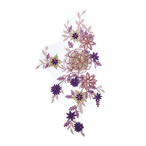 Housoutil Blumenstickerei Applikationen zum Aufbügeln oder Aufnähen Mehrlagig für Kleidung und Diy Projekte zur Verschönerung und Reparatur von Textilien von Housoutil