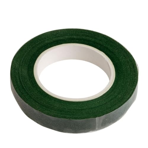 Housoutil Blumenstiel Wickelband Dunkelgrün Selbstklebendes Klebeband für Diy Blumenarrangements Hochzeitskränze und Bastelarbeiten von Housoutil