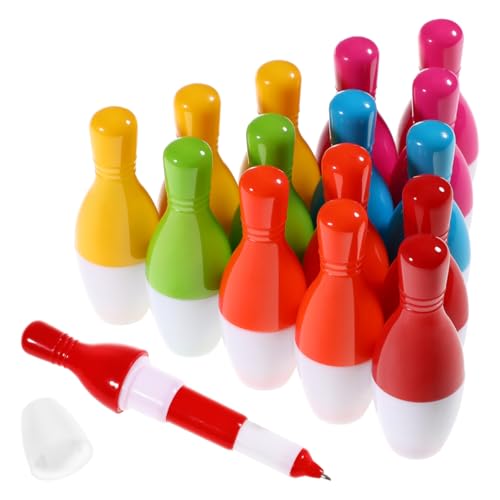 Housoutil Bowling Kugelschreiber, 15 Stück Einziehbare Kugelschreiber in Bowling-Pin-Form Lustiges Schreibwaren, Bowling Mitgebsel Für Kinder Und Schüler Housoutil Bowling Kugelschreiber, 15 Stück Einziehbare Kugelschreiber in Bowling-Pin-Form Lustiges Schreibwaren, Bowling Mitgebsel Für Kinder Und Schüler von Housoutil