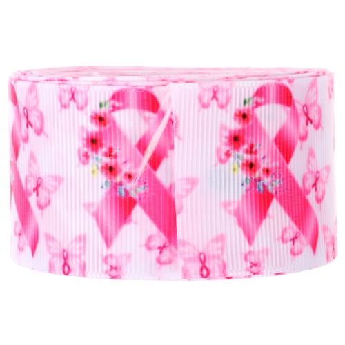 Housoutil Brustbewusstseinsband Schleife Zubehör Wickelband Bandbrust Stirnbänder seidenband ripsband haaraccessoires bandalette DIY Bastel-Haarband Brustkrebsband zum Selbermachen Polyester von Housoutil