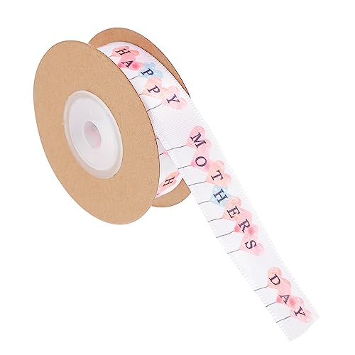 Housoutil Buchstabenballonband Damenband Für Blumenstrauß Mama Band Verpackung Rosa Satinband Verzierung Pastell Muttertagsband Geschenkband Buntes Polyester von Housoutil