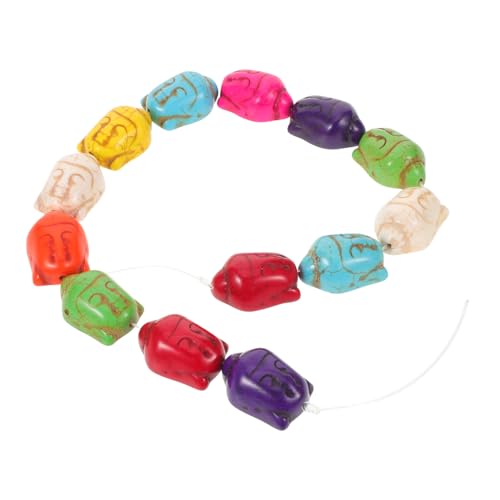 Housoutil Buddha Head Beads mit Loch Natürliche Retro Schmuckperlen für DIY Armbänder Halsketten Gebetsarmbänder und Chinesische Handwerkskunst von Housoutil