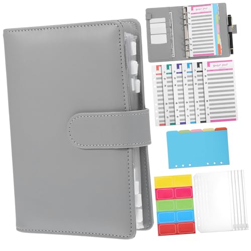 Housoutil Budget Binder Praktischer Finanzplaner für Geld Sparen Langlebige Konstruktion Einfache Seitenorganisation für Challenges Design PU Leder von Housoutil