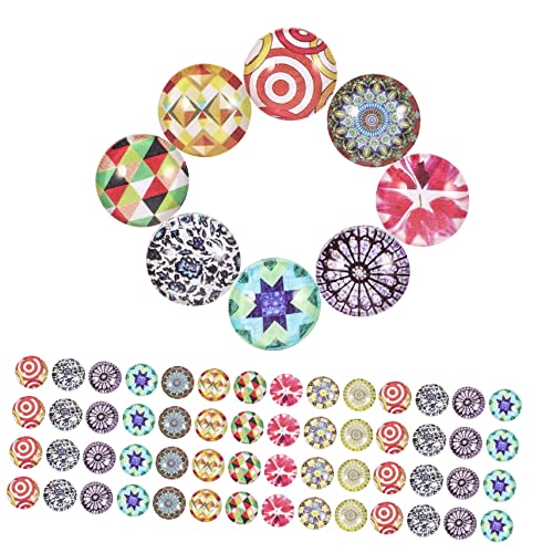 Housoutil Bunte Cabochons für Diy Schmuckherstellung Vielseitige Patches für Ohrringe Armbänder Magneten und Mehr Glatte Oberfläche Langlebig und Dekorativ von Housoutil
