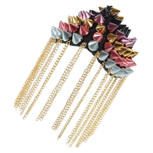 Housoutil Bunte Punk Epaulette mit Nieten und Quasten Schulterklappe für Kostüme Halloween Bühne Hochzeit Auffällige Dekoration für Uniformen und Party Outfits Housoutil Bunte Punk Epaulette mit Nieten und Quasten Schulterklappe für Kostüme Halloween Bühne Hochzeit Auffällige Dekoration für Uniformen und Party Outfits von Housoutil