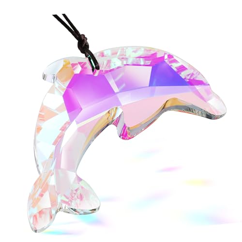 Housoutil Buntes Delfin Prisma Anhänger Dekor Fensterhänger mit Kristallglas Vielseitig für Zuhause Garten Auto Geschenkidee für Housoutil Buntes Delfin Prisma Anhänger Dekor Fensterhänger mit Kristallglas Vielseitig für Zuhause Garten Auto Geschenkidee für von Housoutil