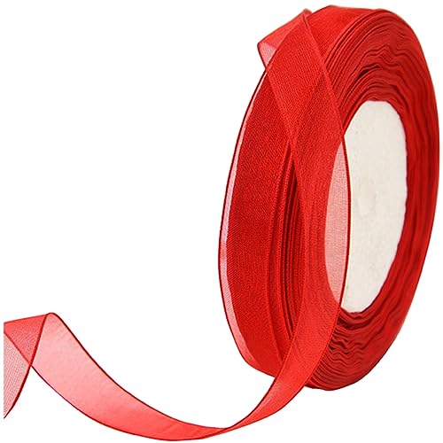 Housoutil Chiffonband Dekoratives Geschenkband für Schleifen und Geschenkverpackungen für Hochzeiten Partys und Diy Projekte Leicht Zuschneidbar und Langlebig von Housoutil