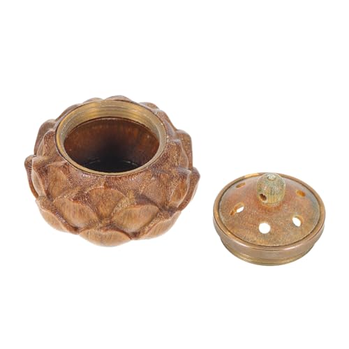 Housoutil DIY Aromatherapie Schlüsselanhänger Holz mit Lotus Muster Handgefertigtes für Taschen und Stilvolles Accessoire für Aromatische Düfte von Housoutil