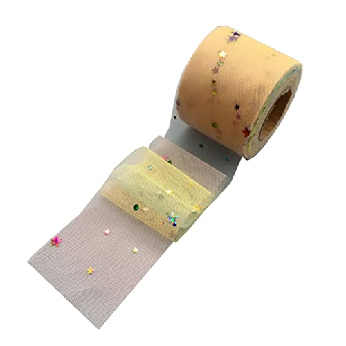 Housoutil DIY Mullband Mit Pailletten Für Kleidung Und Kopfschmuck Handgemachtes Band Gelb Für Zauberhafte Dekoideen Housoutil DIY Mullband Mit Pailletten Für Kleidung Und Kopfschmuck Handgemachtes Band Gelb Für Zauberhafte Dekoideen von Housoutil