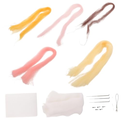 Housoutil DIY Nadelfilz Set für Anfänger mit Komplettmaterialien und Werkzeugen Originelles Filz Bastelset für Handgemachte Puppen und Dekoration Trockenfilzen Zubehör für Erwachsene von Housoutil