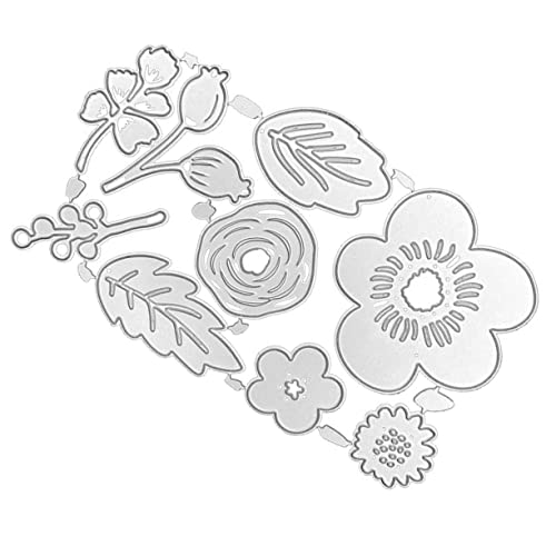 Housoutil Dekorative Stanzformen für Diy Schneidformen Blütenmotiv Prägewerkzeug für Papierbastelarbeiten Bastelset für Einladungskarten und Scrapbooking von Housoutil