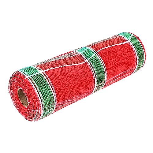 Housoutil Dekoratives Netzband Rot Grün Leichtes DIY Bastelband mit Metallic Folie Vielseitiges und Festtagsband für Verpackungen und Kreative Dekorationen Housoutil Dekoratives Netzband Rot Grün Leichtes DIY Bastelband mit Metallic Folie Vielseitiges und Festtagsband für Verpackungen und Kreative Dekorationen von Housoutil