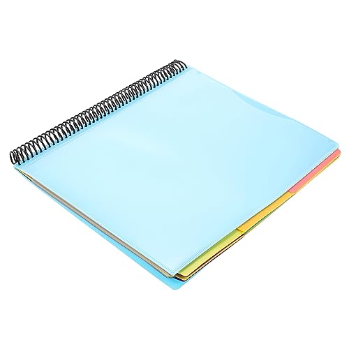 Housoutil Dieser Ordner dokumentieren Büro Pocket-Dateien-Ordner Coil-Dokumentenmappe Dateiorganisator Dokument Organizer Ordner Pressspan-Klassifizierungsmappen Sky-blue von Housoutil