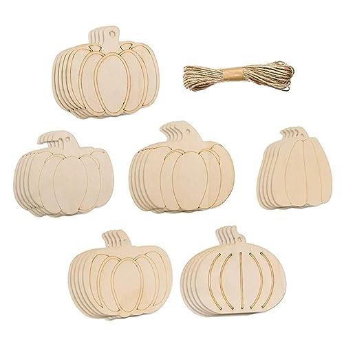 Housoutil Diy Holz Kürbis Schnittmuster Unvollendete Holzscheiben für Halloween Dekorationen Kürbisdesigns mit Juteschnur für Kreative Bastelprojekte und Feste Housoutil Diy Holz Kürbis Schnittmuster Unvollendete Holzscheiben für Halloween Dekorationen Kürbisdesigns mit Juteschnur für Kreative Bastelprojekte und Feste von Housoutil