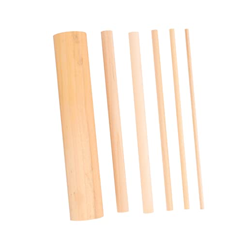 Housoutil Diy Holzstäbe Blanko Holzstäbe für Bastelprojekte Runde Natürliche Holzfarbe für Handwerk Dekoration und Kreative Diy Ideen von Housoutil