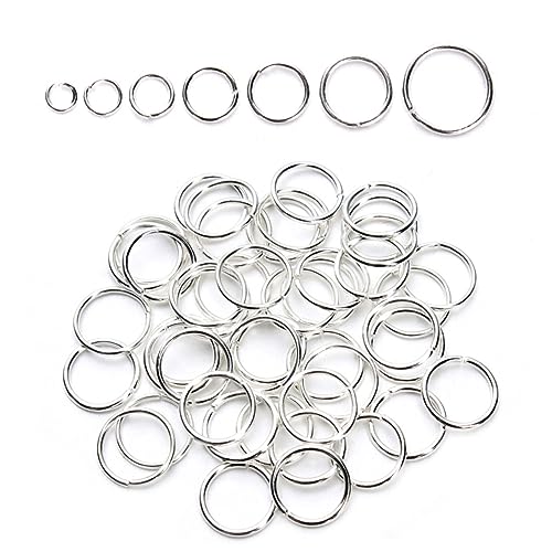 Housoutil Diy Schmuck Biegeringe Silberne Sprungringe für Armband Halskette und Bastelarbeiten für Schmuckherstellung und Projekte von Housoutil