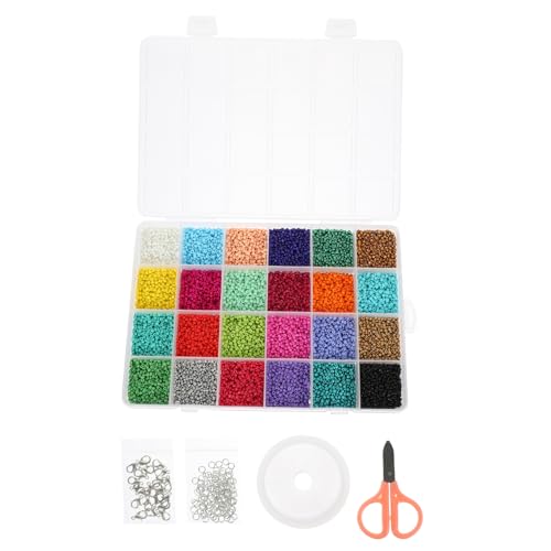 Housoutil Diy Schmuckset Glasperlen Lose Perlen für Halsketten Armbänder Ohrringe Langlebig Farbecht Schere Karabiner Ösen und Kristallfaden für Charms Bastelprojekte Housoutil Diy Schmuckset Glasperlen Lose Perlen für Halsketten Armbänder Ohrringe Langlebig Farbecht Schere Karabiner Ösen und Kristallfaden für Charms Bastelprojekte von Housoutil
