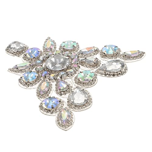 Housoutil Diy Strass Applikation für Hochzeitsschuhdekoration Rhinestone Patches für Kleidung Hüte und Accessoires Langlebig und Diy Projekte und Anlässe von Housoutil