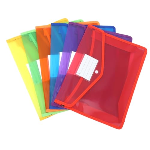 Housoutil Dokumentenmappen aus transparentem Kunststoff mit Schnappverschluss, für Büro, Schule und Zuhause, professionelle Aufbewahrung für Schreibwaren und Papiere, 6 Stück Housoutil Dokumentenmappen aus transparentem Kunststoff mit Schnappverschluss, für Büro, Schule und Zuhause, professionelle Aufbewahrung für Schreibwaren und Papiere, 6 Stück von Housoutil