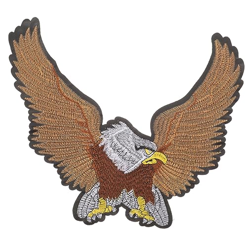 Housoutil Eagle Cartoon Leather Patch für Kleidung Bestickter Aufnäher für Jeans Jacken und Rucksäcke zum Reparieren und Dekorieren von Textilien Einfach Anzunähen Waschbar und Langlebig von Housoutil