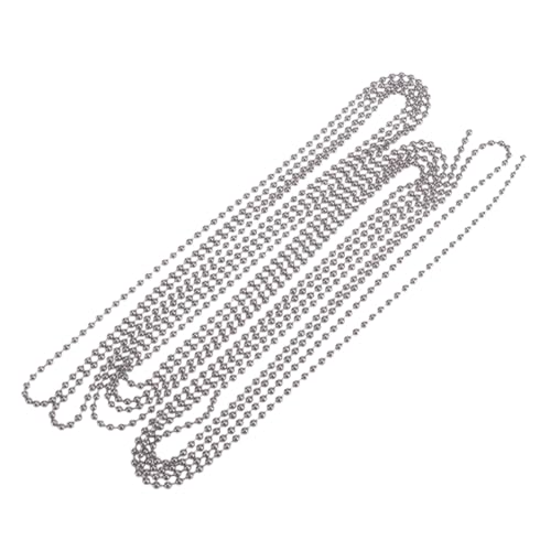Housoutil Edelstahl Kugelkette Durchmesser mit Passenden Verbindern Verstellbare Metallperlenkette zum Aufhängen für Schlüsselanhänger Hundemarken und DIY Schmuck Housoutil Edelstahl Kugelkette Durchmesser mit Passenden Verbindern Verstellbare Metallperlenkette zum Aufhängen für Schlüsselanhänger Hundemarken und DIY Schmuck von Housoutil