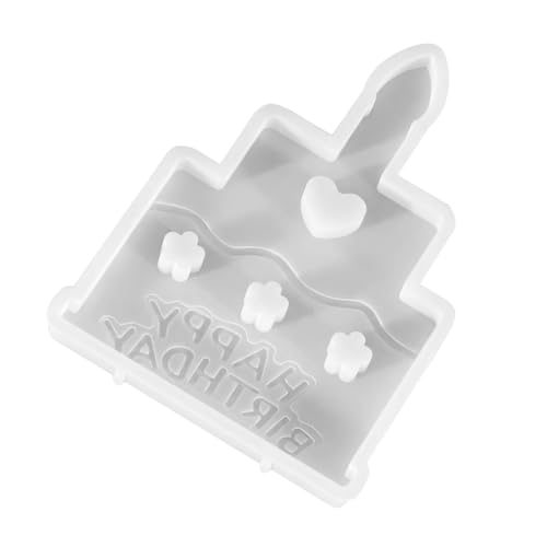Housoutil Epoxidharz Kuchenform Silikon Geburtstagskuchen Dekorationsform für Seife Kerzen DIY Bastelprojekte Hitze Frostbeständig Wiederverwendbar Einfache Reinigung von Housoutil