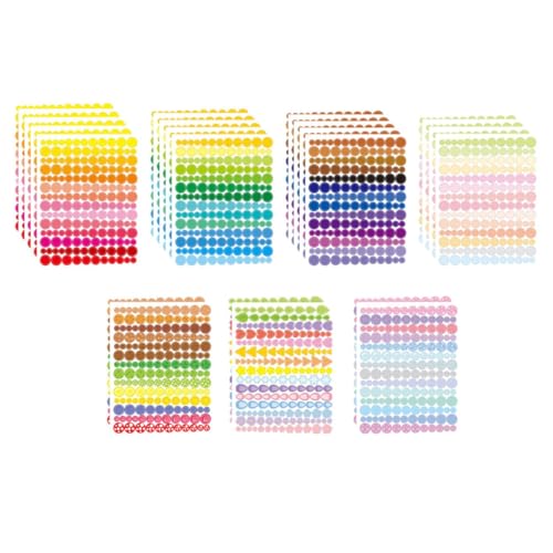 Housoutil Farbige, runde Punkt-Aufkleber, selbstklebende Etiketten für Farbkodierung, DIY-Projekte und Organisation von runden Papieraufklebern für Zuhause, Schule und Büro Housoutil Farbige, runde Punkt-Aufkleber, selbstklebende Etiketten für Farbkodierung, DIY-Projekte und Organisation von runden Papieraufklebern für Zuhause, Schule und Büro von Housoutil