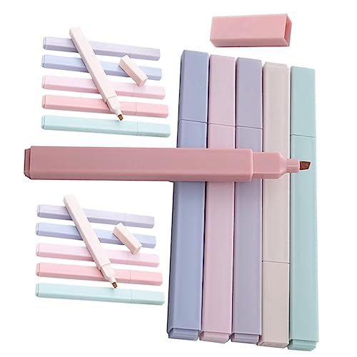 Housoutil Farbige Marker für Notizen Praktische Highlighter Stifte für Scrapbooking und Schule pro Markieren und Organisieren von Dokumenten Zufällige Farbe von Housoutil