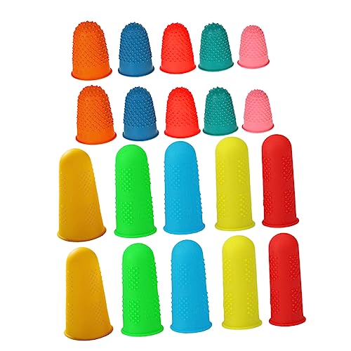 Housoutil Fingerschutz aus Silikon, rutschfest, für den Haushalt, zum Kochen, Nähen, Basteln, komfortables, elastisches Design, multifunktional, flexibel, 20 Stück Housoutil Fingerschutz aus Silikon, rutschfest, für den Haushalt, zum Kochen, Nähen, Basteln, komfortables, elastisches Design, multifunktional, flexibel, 20 Stück von Housoutil
