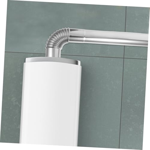 Housoutil Flexible Edelstahl Kaminrohr mit Bogen Metall Ofenrohr für Heizung Flexibler Rauchabzug für Holzofen Kamin Abgasrohr Zubehör von Housoutil