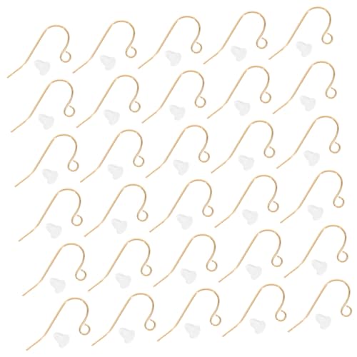 Housoutil Förmige Ohrhaken mit Ohrstoppern Metall Ohrring Bastelzubehör für Ohrringe Selber Machen Hautfreundliche DIY Schmuckherstellung Robust und Komfortabel von Housoutil