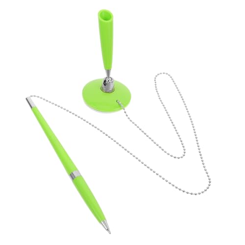 Housoutil Gegenstift büromaterial kugelschreiber Zähler Unterschrift Stift Business-Stift Unterschriftstift Schlüsselbund Multifunktional Tisch stehender Stift Geschäftszubehör Plastik Green von Housoutil