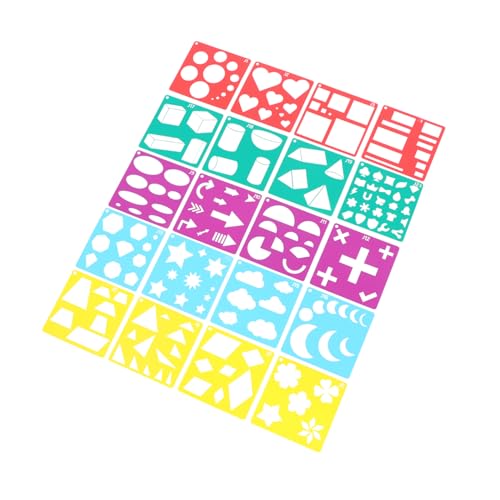 Housoutil Geometrische Malvorlagen Bunte Diy Schablonen Pet für Erwachsene für Kreative Malprojekte Langlebig und Sicher als von Housoutil