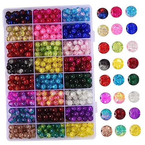 Housoutil Glasperlen DIY Schmuckperlen Für Armbänder Und Halsketten Glatte Und Leuchtende Farben Für Bastelprojekte Und Heimdekoration Housoutil Glasperlen DIY Schmuckperlen Für Armbänder Und Halsketten Glatte Und Leuchtende Farben Für Bastelprojekte Und Heimdekoration von Housoutil