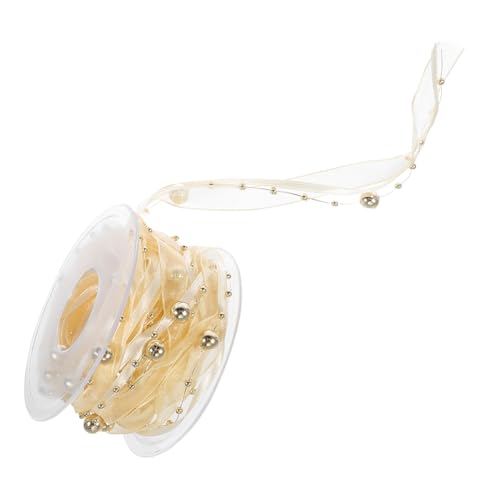 Housoutil Goldene Perlenketten-deko-schnur Langlebiges Tragbares Bastelband für DIY Blumensträuße Geschenkverpackung Vielseitiges Schmuckband für Kreative Handarbeiten von Housoutil
