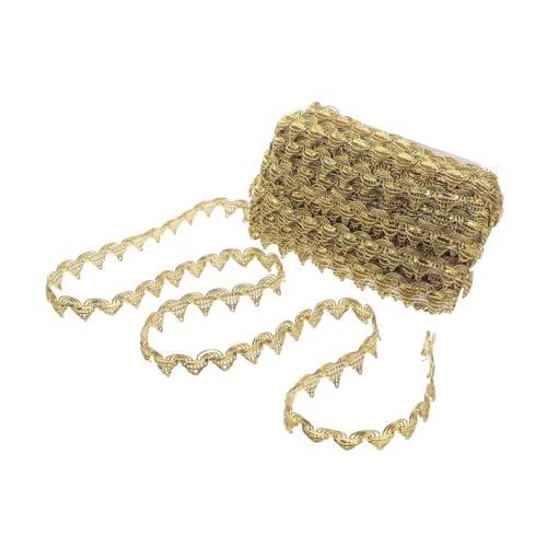 Housoutil Goldene Spitzenborte Langlebiges Beständiges Polyester-stickband mit Luxuriösem Blumenmuster für DIY Tanzkostüme Puppenkleider Hochzeits Party-dekoration Housoutil Goldene Spitzenborte Langlebiges Beständiges Polyester-stickband mit Luxuriösem Blumenmuster für DIY Tanzkostüme Puppenkleider Hochzeits Party-dekoration von Housoutil
