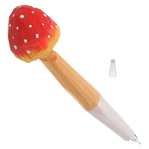 Housoutil Gravurstift Aus Holz Pilzstift Pilz-schreibtischzubehör Studenten Stift Kugelschreiber Schreiben Kind Pilz Zeug Pilz-kugelschreiber Pilzförmige Stifte Schmale Dekorative Stifte von Housoutil