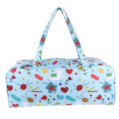 Housoutil Große Praktische Stricktasche für Blaue Oxford Stoff Aufbewahrungstasche für Unvollendete Projekte für Zuhause Reisen Housoutil Große Praktische Stricktasche für Blaue Oxford Stoff Aufbewahrungstasche für Unvollendete Projekte für Zuhause Reisen von Housoutil