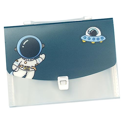 Housoutil Großer Kapazitäts Astronauten Akkordeon Ordner aus Hochwertigem Kunststoff für Dokumentenorganisation im Büro Zuhause und Reisen Transparent Mehrlagig und Tragbar von Housoutil